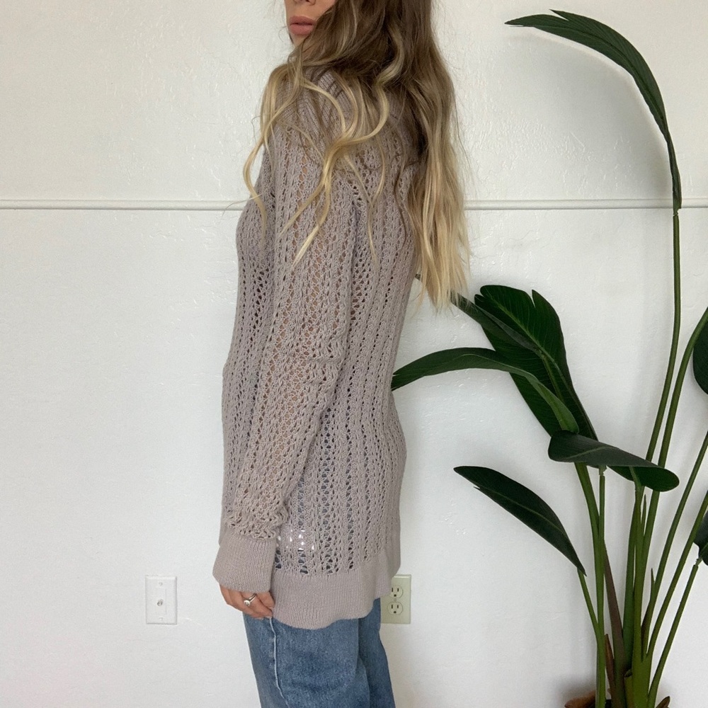 {Calvin Klein} open knit cowl neck sweater - Picture 4 of 9